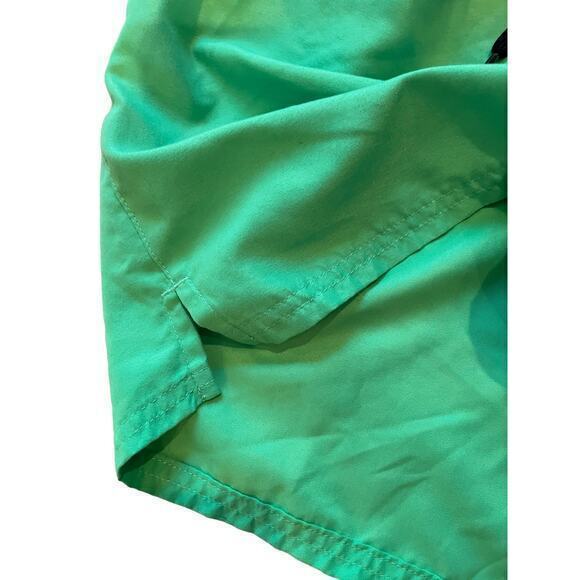 Nike Men's Drawstring Swim Shorts Trunks Bright Neon Green with Black Logo - Picture 6 of 9